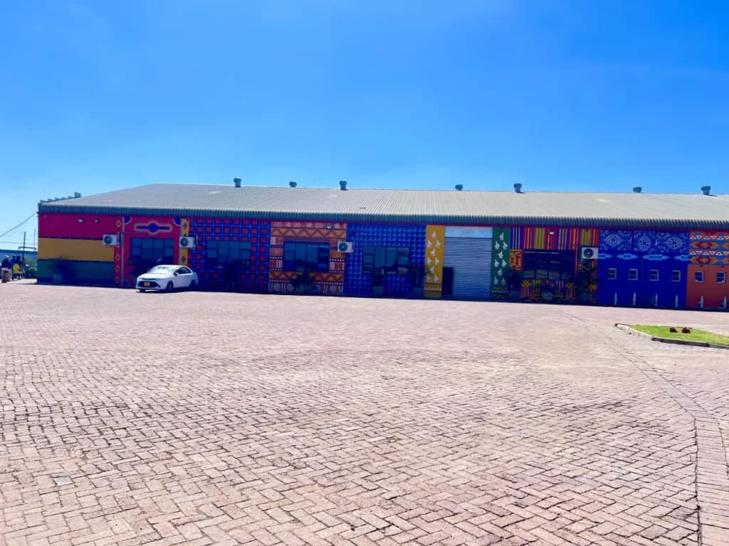 The full length of the painted frontage