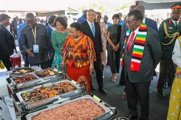 The buffet line at a function